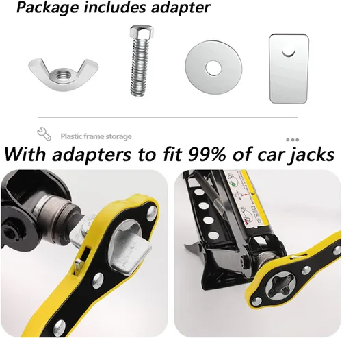 Miniatura 4 de MR CARTOOL Auto ahorro de mano de obra Jack trinquete mango de metal tijera Jack garaje rueda rueda rueda llave ascensor velocidad mango herramienta
