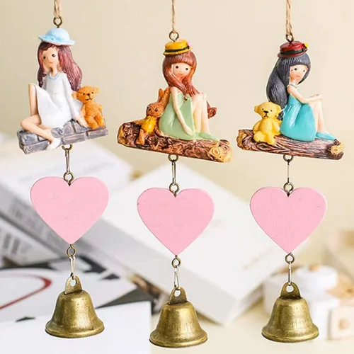 Miniatura 6 de Maydahui 10 cascabeles pequeños de bronce vintage mini (1.7 x 1.5 pulgadas) para entrenamiento de orinal de perro, timbre de puerta de perro, boda