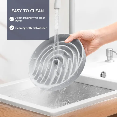 Miniatura 6 de Coomazy Cuencos para perros grandes de silicona de alimentación lenta, juguete interactivo de rompecabezas para el entrenamiento de alimentos