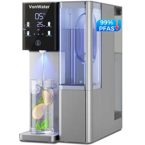 Miniatura 10 de Sistema de filtro de agua de 7 etapas por ósmosis inversa de mostrador, 528 galones de filtración de agua RO con jarra portátil, NSF/ANSI Ct910-azul