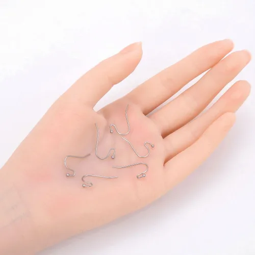 Miniatura 2 de 400 piezas Adabele Ganchos de Alambre para Pendientes Tipo Pez con Extremo de Bola de Acero Inoxidable Quirúrgico Hipoalergénico Grado 316 de 20mm