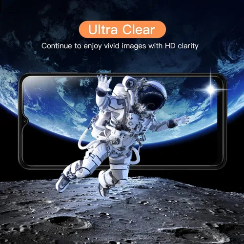Miniatura 4 de JETech Protector de pantalla para Samsung Galaxy A13 / A13 5G/ A12, película de vidrio templado 9H, antiarañazos, transparente HD, paquete de 3