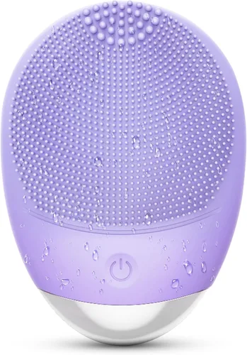 Cepillo de limpieza facial, 3 en 1, limpiador facial eléctrico de silicona suave impermeable, recargable por USB, IPX7, resistente al agua, cepillo