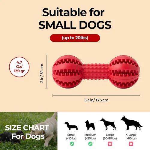 Miniatura 9 de JAYU PET Cepillo de dientes de juguete masticable para perros pequeños y medianos Masticadores agresivos, juguete dental duradero, limpieza