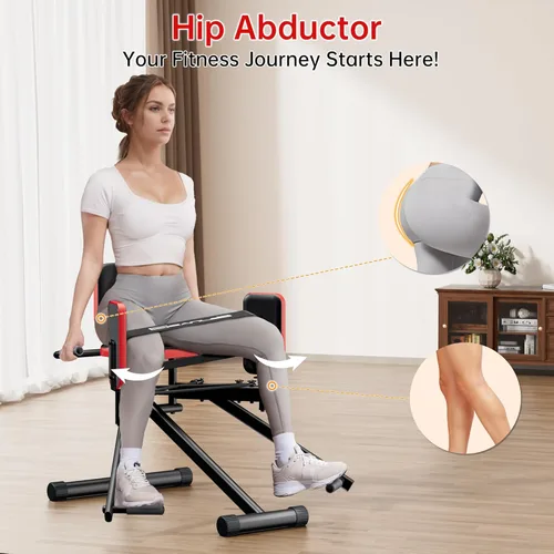 Miniatura 2 de Máquina abductora de cadera para gimnasio en casa Equipo de ejercicio de glúteos y muslos, escultura exterior del muslo, máquina de glúteos