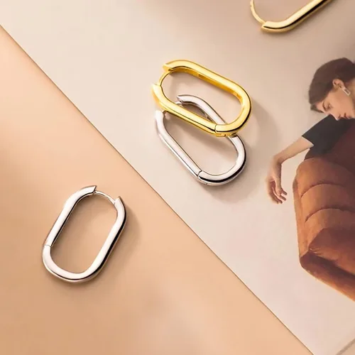 Miniatura 5 de THOKUNA 18K Gold Plated 925 Sterling Silver Huggie Hoop Earrings for Women