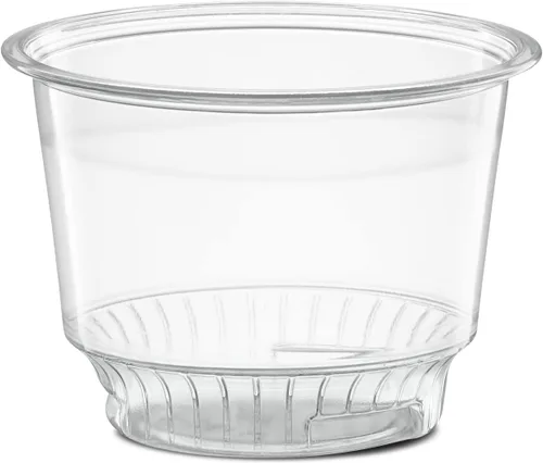 Miniatura 7 de Vasos de postre de plástico transparente de 8 onzas con tapas de cúpula sin agujero, 50 juegos de cuencos desechables para helados, parfait