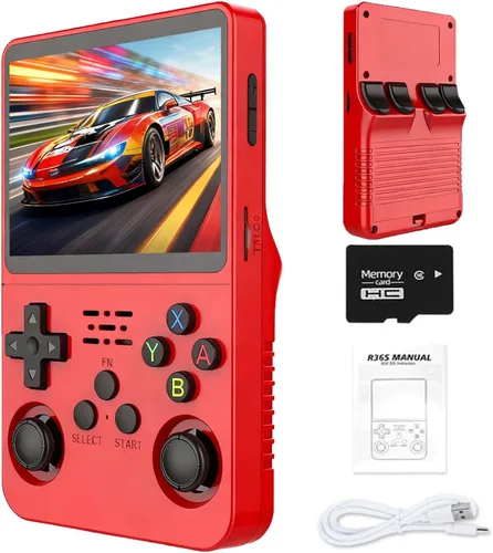 Miniatura 11 de Consola de juegos retro de mano R36S, pantalla HD IPS de 3.5 pulgadas, batería de 3200mAh, 128G con más de 20000 juegos integrados, más de 20