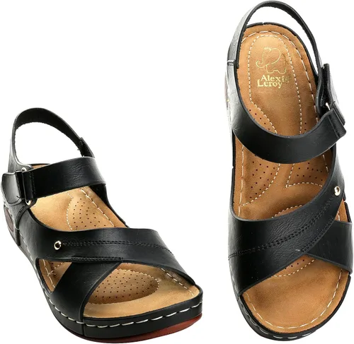 Miniatura 7 de Alexis Leroy Sandalias planas de verano con suela cómoda y puntera abierta para mujer