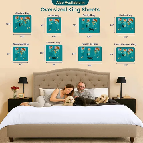 Miniatura 5 de SGI Bedding 108" x 108" Juego de sábanas de 4 piezas de tamaño Alaskan King de 1000 hilos 100% de algodón egipcio - Sábanas de bolsillo profundo