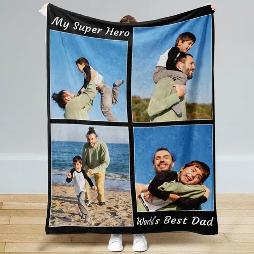 Mantas personalizadas con fotos, mantas personalizadas de franela con imagen, manta de fotos personalizada, regalos para novio, novia, cumpleaños, 4