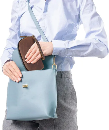 Miniatura 6 de Bolso de cuero para tecnología con cables y cargadores Bolso de tecnología Bolso de accesorio de viaje con cremallera Estuche organizador