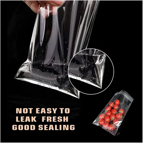 Miniatura 5 de 100 bolsas de celofán resellables transparentes de 2 x 8 pulgadas de largo, con solapa adhesiva, envoltura de regalo, embalaje de plástico
