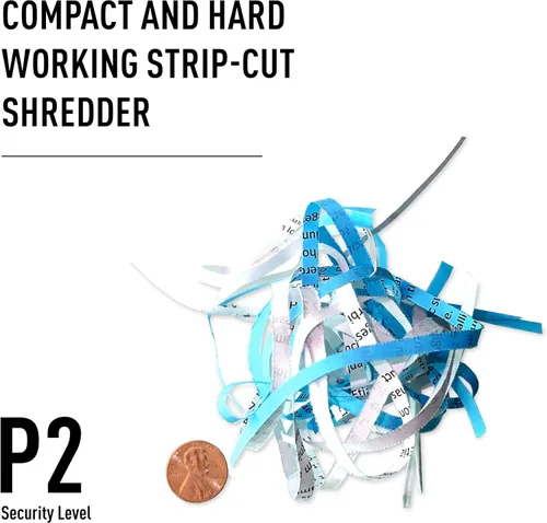 Miniatura 2 de IDEAL 2465 Trituradora de papel comercial de escritorio con corte en tiras, funcionamiento continuo, capacidad de alimentación de 19 a 21 hojas