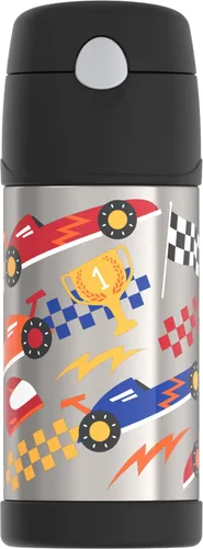 Miniatura 21 de THERMOS FUNTAINER - Botella de acero inoxidable con aislamiento al vacío y sorbete, capacidad de 12 onzas, para niños, azul Azul marino