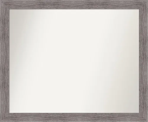 Miniatura 118 de Amanti Art Espejo de baño gris para sobre el fregadero, 31 x 48 pulgadas, espejo de tocador rectangular estrecho de color gris, marco de madera