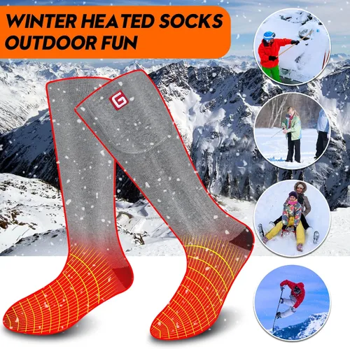 Miniatura 6 de Rabbitroom Calcetines calefactables para hombres y mujeres, recargables y lavables, para invierno, eléctricos, calentados térmicos, calentadores