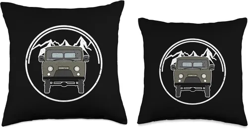 Miniatura 3 de UAZ Buchanka 452 Offroad Minivan Geländewagen Buchanka UAZ 452 Off-Road 4x4 Minivan - Almohada de campamento, 16 x 16 pulgadas, multicolor
