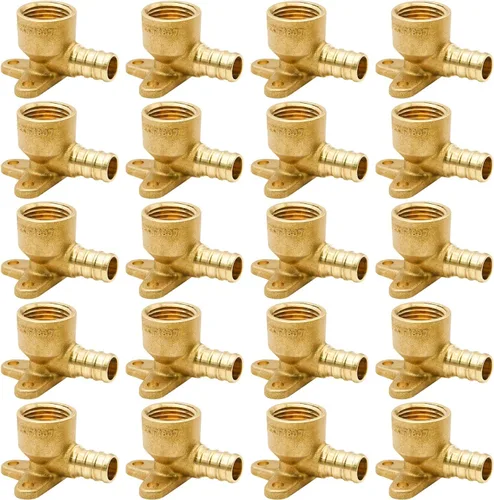 Miniatura 9 de 10 piezas de conectores PEX hembra 1/2" x 1/2" NPT, adaptador roscado hembra NPT de 1/2" x 1/2", accesorio de compresión, latón, puerto completo