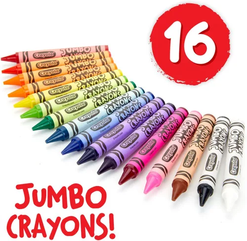 Miniatura 3 de Crayola Crayones jumbo a granel, 6 juegos de 16 crayones grandes para niños pequeños y niños, suministros escolares, regalos [Exclusivo de Amazon]