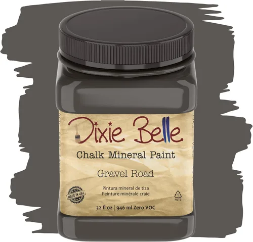 Miniatura 219 de Dixie Belle Paint Company - Pintura con acabado de tiza para muebles, color negro (Caviar), 1 galón, 128 fl oz, pintura mineral color rosa intenso