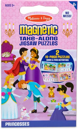Miniatura 12 de Melissa & Doug Juego de rompecabezas magnéticos para llevar - En la granja (2 x 15 piezas) Juguete de actividad de viaje para preescolares y niños