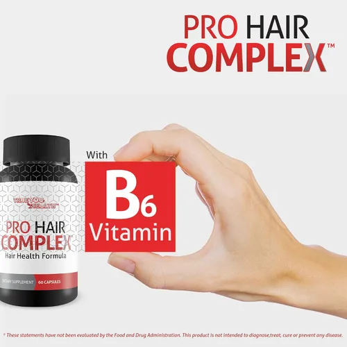 Miniatura 5 de True You Health Pro Hair Complex - Suplemento para el crecimiento del cabello, biotina, vitaminas y minerales para un cabello más grueso, más