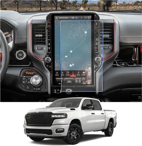 Miniatura 21 de CDEFG Protector de pantalla de automóvil con control central, protector de pantalla táctil para Dodge RAM 1500/2500/3500 Uconnect 2013-2018, vidrio
