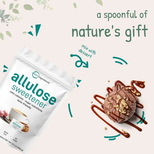 Miniatura 7 de Edulcorante de alulosa, 300 paquetes Cero calorías, sustituto del azúcar a base de plantas, sin sabor posterior Lo mejor para café, bebidas, té