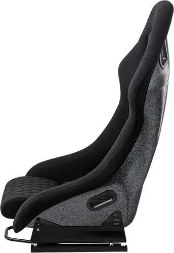 Miniatura 6 de Tamaño L Pieza De Asiento De Carreras Con Respaldo De Fibra De Vidrio Fuerte Universal Para Coches Tela Negra Costura De Diamante Blanca Con