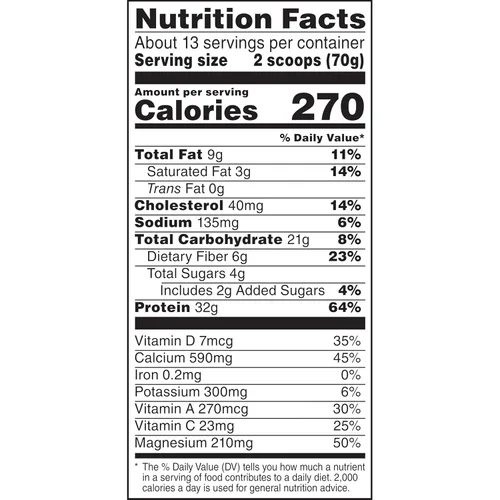 Miniatura 2 de Muscle Milk Polvo de Proteína Genuine, Crema de Banano, 1.93 Libras, 13 Porciones, 32g de Proteína, 4g de Azúcar, Calcio, Vitaminas A, C y D