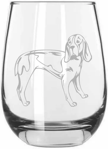 Miniatura 309 de Sakhalin Husky Dog - Copa de vino grabada personalizada de 15.25 onzas sin tallo