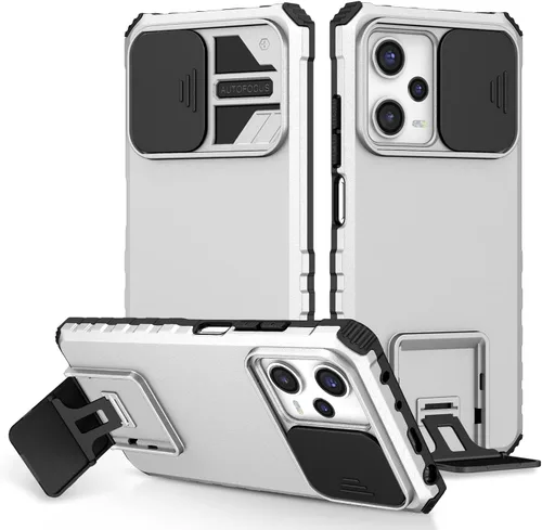 Miniatura 70 de Funda compatible con Xiaomi Redmi Note 12 Pro 4G Dimensional Soporte Ventana Deslizante Teléfono Móvil Funda Protectora a Prueba de Golpes Funda
