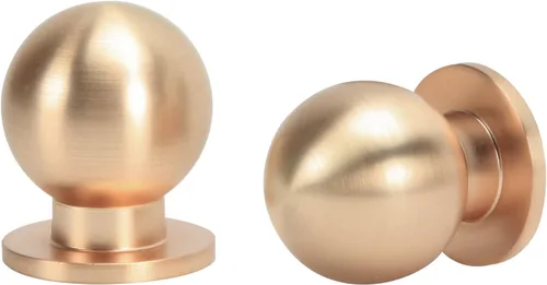 Miniatura 7 de Paquete de 10 pomos de gabinete cromados pulidos, pomos de bola de 1 pulgada (0.984 in) para muebles. Tiradores redondos sólidos para gabinetes