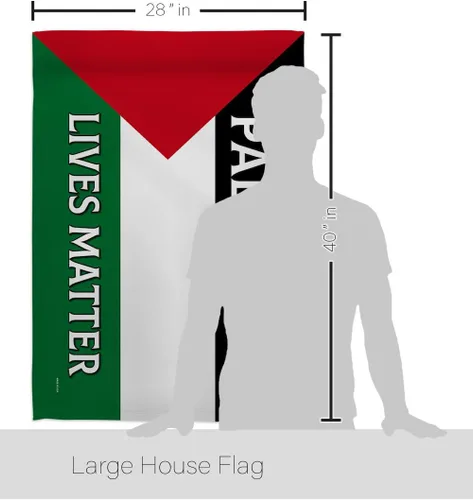 Miniatura 2 de Palestine Lives Matter - Bandera de apoyo con decoración palestina para colgar en la pared del hogar, tapiz de jardín para puerta, jardín