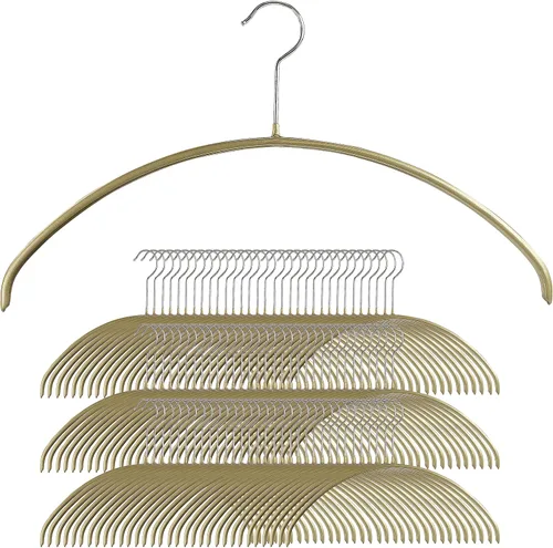 Miniatura 21 de Mawa de Reston Lloyd Serie Euro - Perchero de acero antideslizante de ahorro de espacio para camisas, vestidos, suéteres, Estilo 40/P, cobre