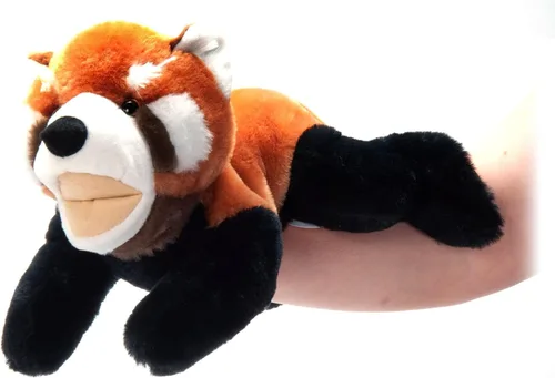 The Petting Zoo Marioneta de mano de panda rojo, regalo para niños, animales de marioneta, panda rojo, juguete de peluche interactivo de 16 pulgadas