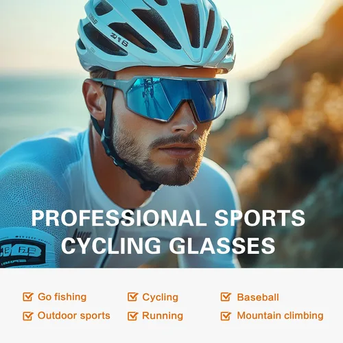 Miniatura 6 de suoso Gafas de sol deportivas de ciclismo para hombre: protección UV400, gafas de sol para jóvenes, para ciclismo, correr, béisbol, sóftbol