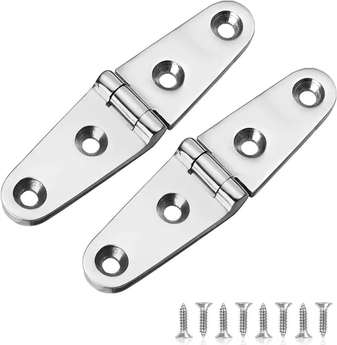 Bisagras de barco resistentes de acero inoxidable de grado marino, 4 pulgadas x 1 pulgada (4.016 in x 1.024 in), sin ruido, acero inoxidable 316 con