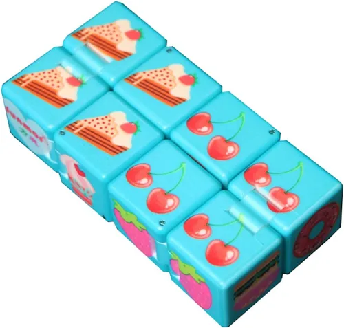 Miniatura 2 de Cubo infinito, cubo infinito sensorial para aliviar el autismo, Braille, fruta, bonito cubo mágico para niños y adultos, cubo de mano, alivia