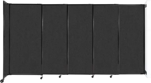 Miniatura 126 de Divisor de habitación de pared recta deslizante montado en la pared Anchos ajustables Ruedas de bloqueo Separador de habitación Paneles