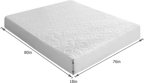 Miniatura 8 de Protector de colchón 100% impermeable, tamaño individual, sábana bajera acolchada, funda de colchón de relleno de algodón suave lavable con bolsillo