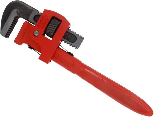 Utoolmart Llave de tubería recta de alta resistencia, llave de fontanería recta de 14 pulgadas, llave inglesa de alta resistencia, color rojo, 1