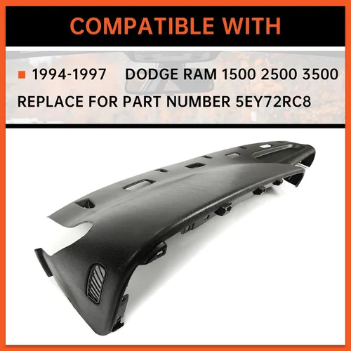 Miniatura 3 de ECOTRIC Reemplazo de salpicadero Compatible con camionetas Dodge Ram 1500 2500 3500 de 1994-1997 Cubierta de capó del tablero de camiones Reemplazo