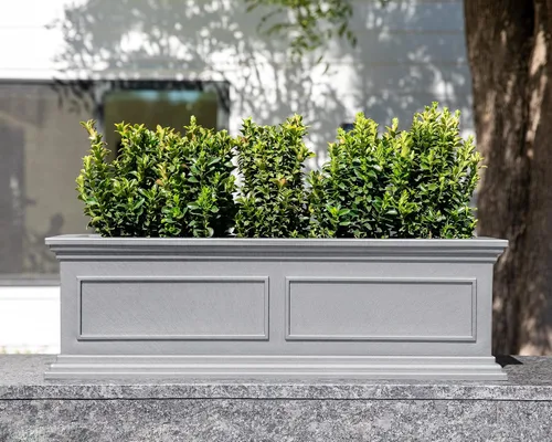 Miniatura 4 de Veradek Brixton - Maceta de plástico para ventana, maceta rectangular grande para balcón, alféizar de ventana al aire libre, resistente a las Gris