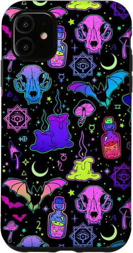 Miniatura 8 de Funda de brujería mágica para iPhone 16 con diseño gótico pastel de Halloween