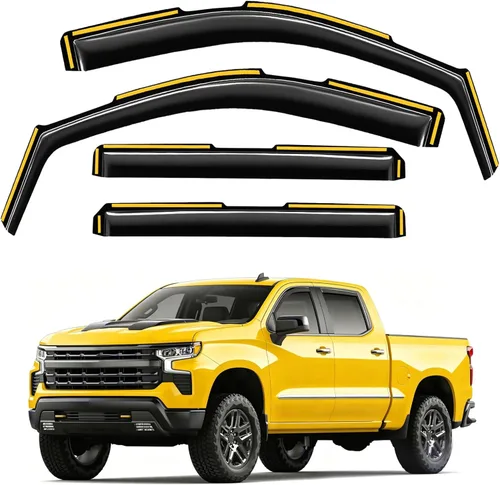 Miniatura 15 de Protectores de lluvia de ventana en canal para Chevy Express Van 1996-2026 y GMC Savana 1996-2026, deflectores de ventana extra duraderos, viseras