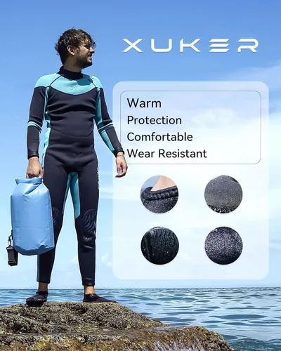 Miniatura 5 de XUKER Botas de buceo de neopreno de 0.079 pulgadas, botines de neopreno para hombres y mujeres, zapatos de agua con suela antideslizante, zapatos