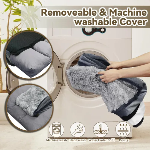 Miniatura 4 de Cama para perros medianos y pequeños, cama de lujo para perros de felpa, cómoda almohadilla para perrera, tapete para dormir para mascotas