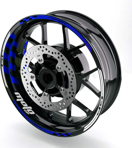 Miniatura 12 de MC MOTOPARTS Adhesivos para llanta de rueda 17 pulgadas Cinta adhesiva AA01 Compatible con GSX1300R GSXR1000 GSXR600 (Azul Aqua)